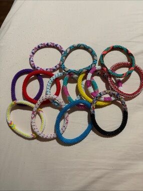 Handmade Beaded Stretch Bracelet - Multi Color